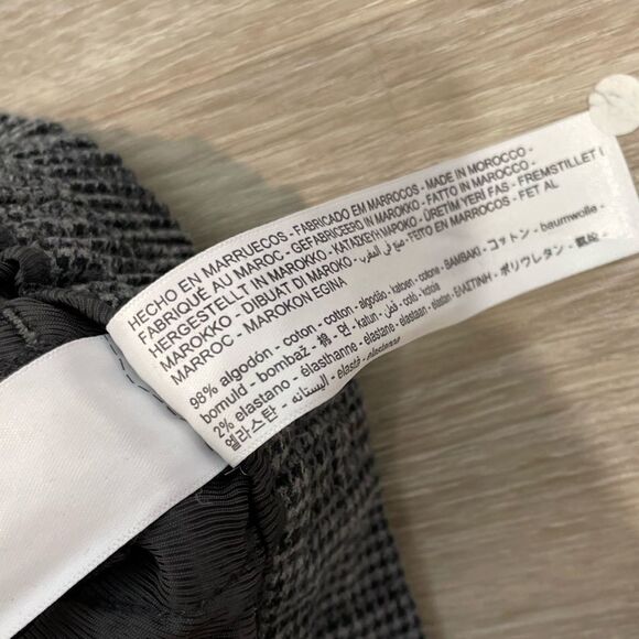 Massimo Dutti Gray Houndstooth Cotton Sweatpants Treasure sz US4 - Picture 5 of 9